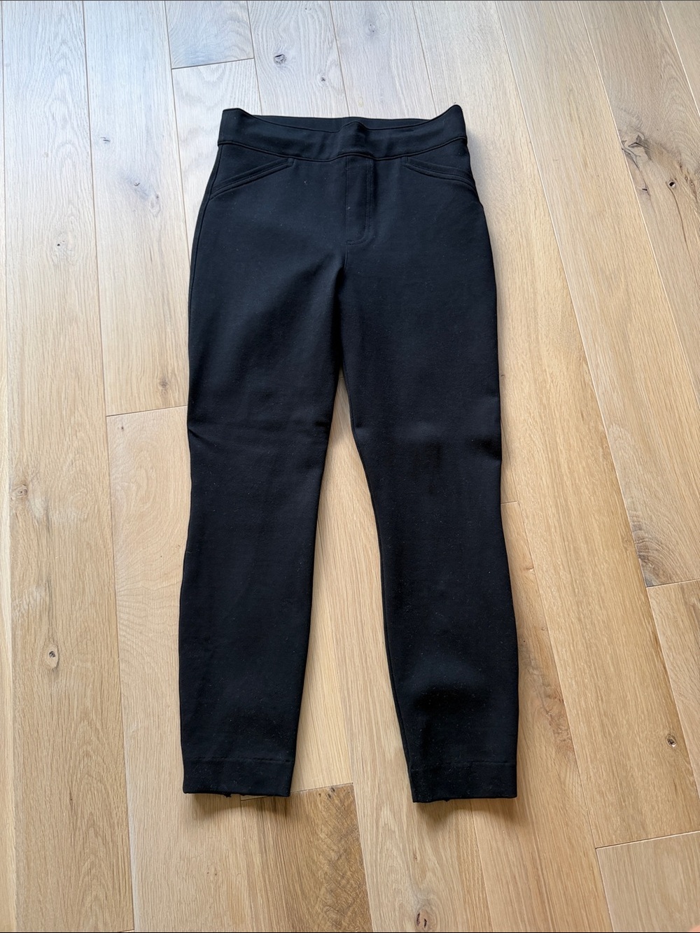Spanx The Perfect Pant Black Ankle Backseam Split Women's Pants medium